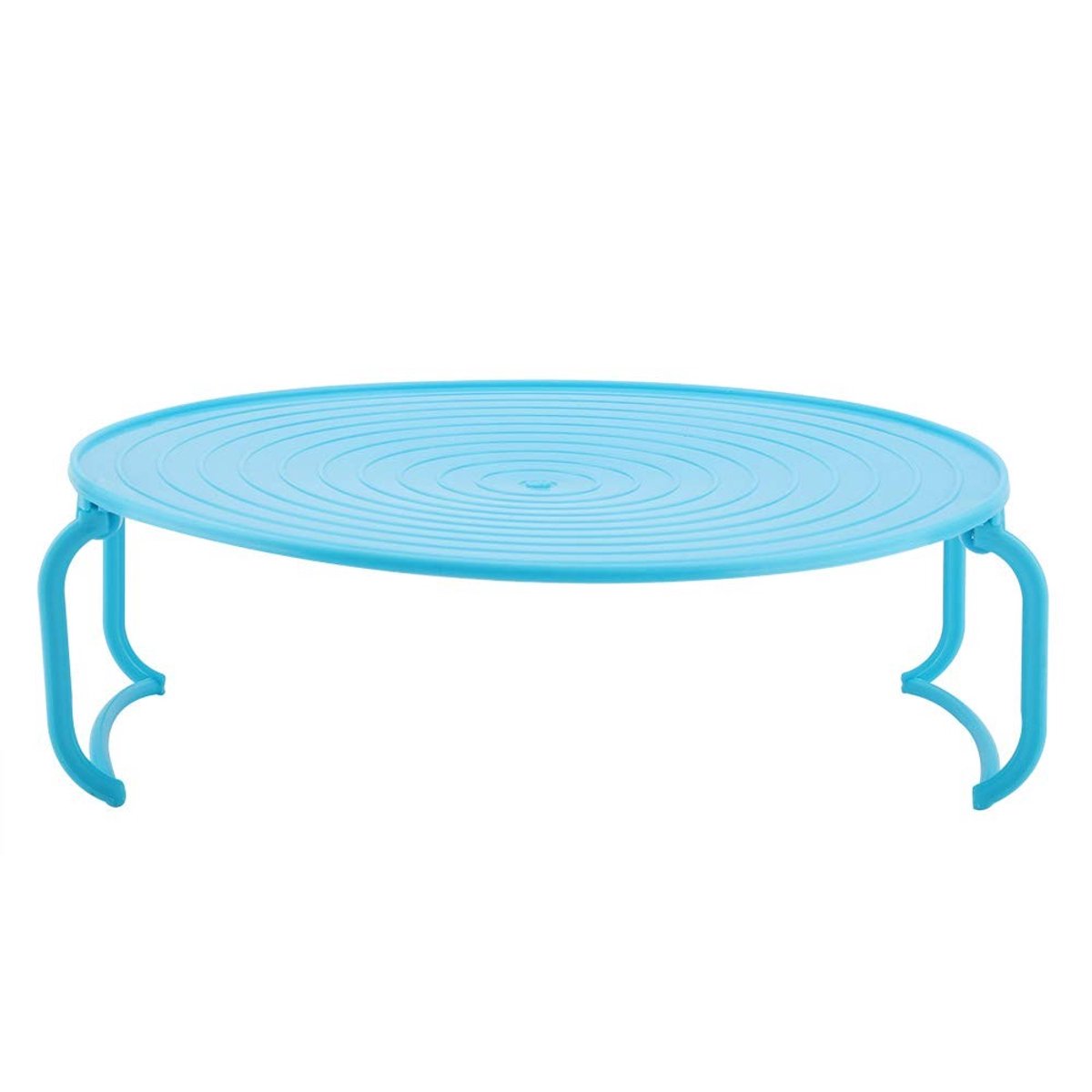 Dailygoods - Magnetron Trays Rack - Multifunctionele Plastic Stoomrek - Geschikt voor Magnetron en Kookplaat - Blauw - Keukenaccessoires - Ruimtebespa