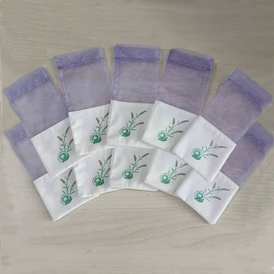 Dailygoods - Lavendel Zak Leeg - Lege Lavendel Tassen - Trekkoord Tassen - Paars Gaas Katoen - Voor Lavendel en Specerijen - 30 Stuks van Dailygoods — afbeelding 3
