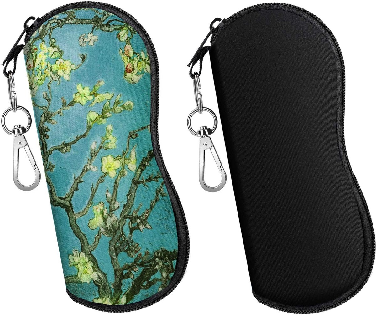 Zeynomax - Brillenhoes - Neopreen Bescherming - Zachte Zipper - Voor Mannen en Vrouwen - 2-Pack - Handig voor Reizen en Activiteiten