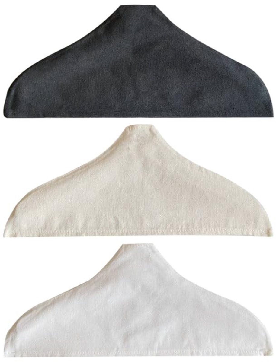 Dailygoods - Kledinghanger Hoes - Antislip - Katoen en Linnen - Beschermhoes voor Kleding - 3-delig - Geschikt voor Broek, Jas, Jurk