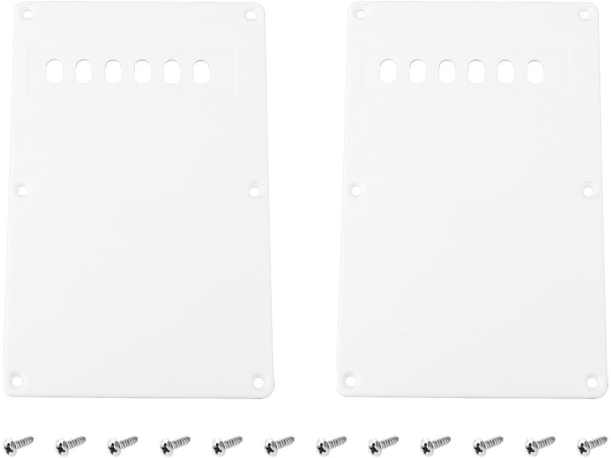 Dailygoods - Enkellaags Tremolo Achterplaat Cover - Beschermt interne tremolo componenten - 142x90mm - Compatibel met Stratocaster stijl - Inclusief s