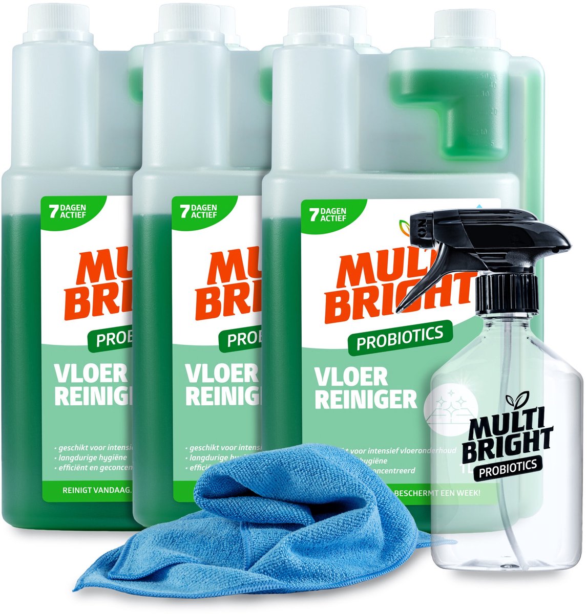 Multibright probiotische Triple Pack Vloer Reiniger 3 - Triple Pack voordeelset - 5 stuks
