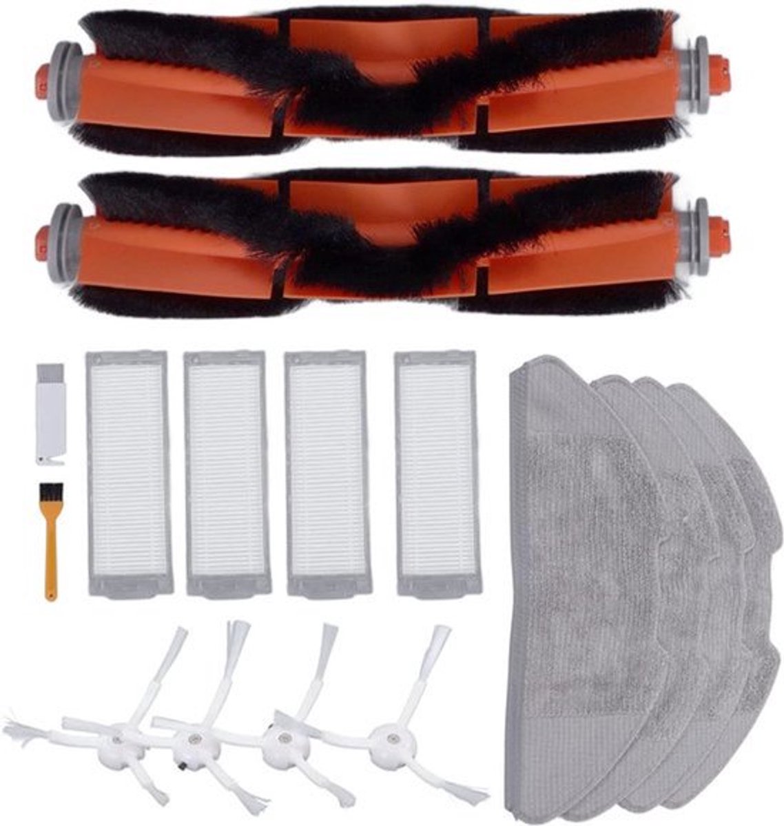Vervangfilter Mop Borstelset voor Mi Robot Stofzuiger Mop 2 Lite 2 Pro MJSTL MJST1S Veegmachine - Vangen van Fijne Deeltjes