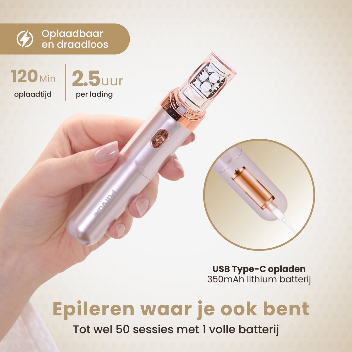 Parvale® 3 in 1 Epilator SilkPro - Epileerapparaat Dames - Epilator - Gezichtsepilator Vrouw - Gezichtsontharing Dames - Epilator Gezicht - Epilator Dames - Gezichtsepilator dames thumbnail 6