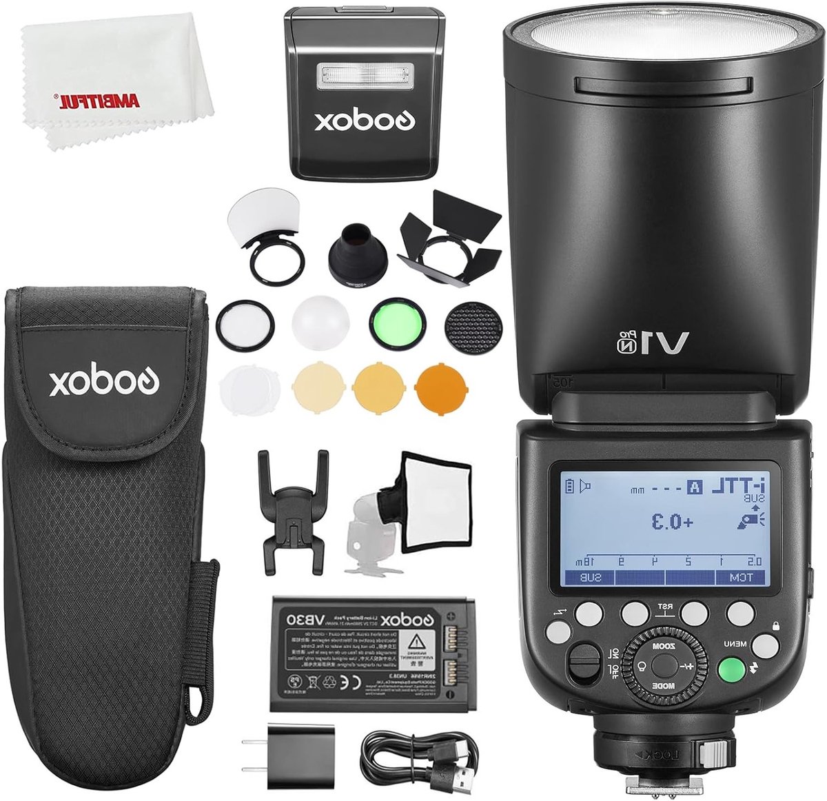 Professionele Nikon Flitser met 76Ws HSS, Li-ion Accu en Accessoire Kit voor Creatieve Fotografie