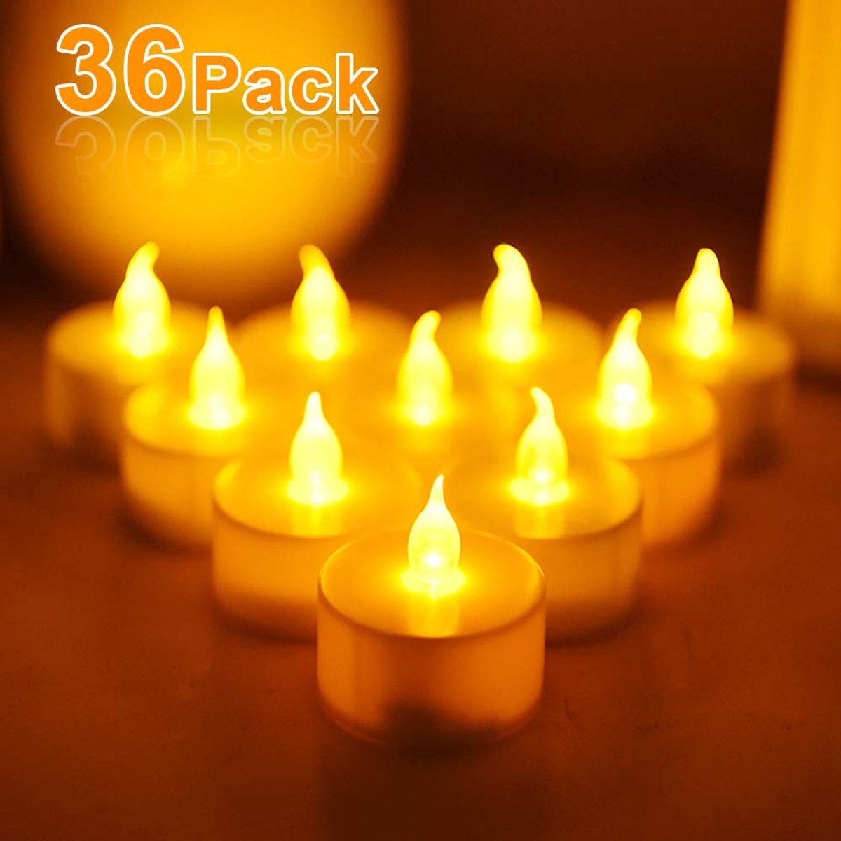 Store_8 - LED Kaarsen - Flameless Tealights - Energiezuinig en Veilig - 36 Stuks - Decoratieve Verlichting - Geschikt voor Feestdagen en Bruiloften