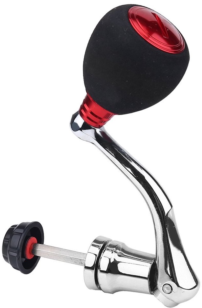 SPHProducts - Deukio barbell bar - Vervangingshandvat - Medium en Grande - Rood - Perfect voor spinning reels - Geschikt voor Abu Garcia en Daiwa - 13
