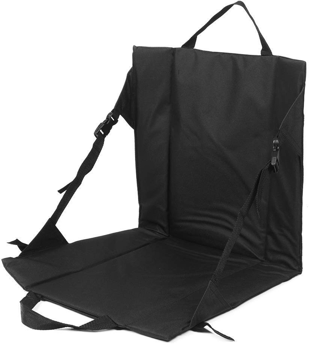 Atyhao Vouwbare Zwart Kussenstoel - Lichtgewicht Outdoor Stoel voor Camping en Festivals
