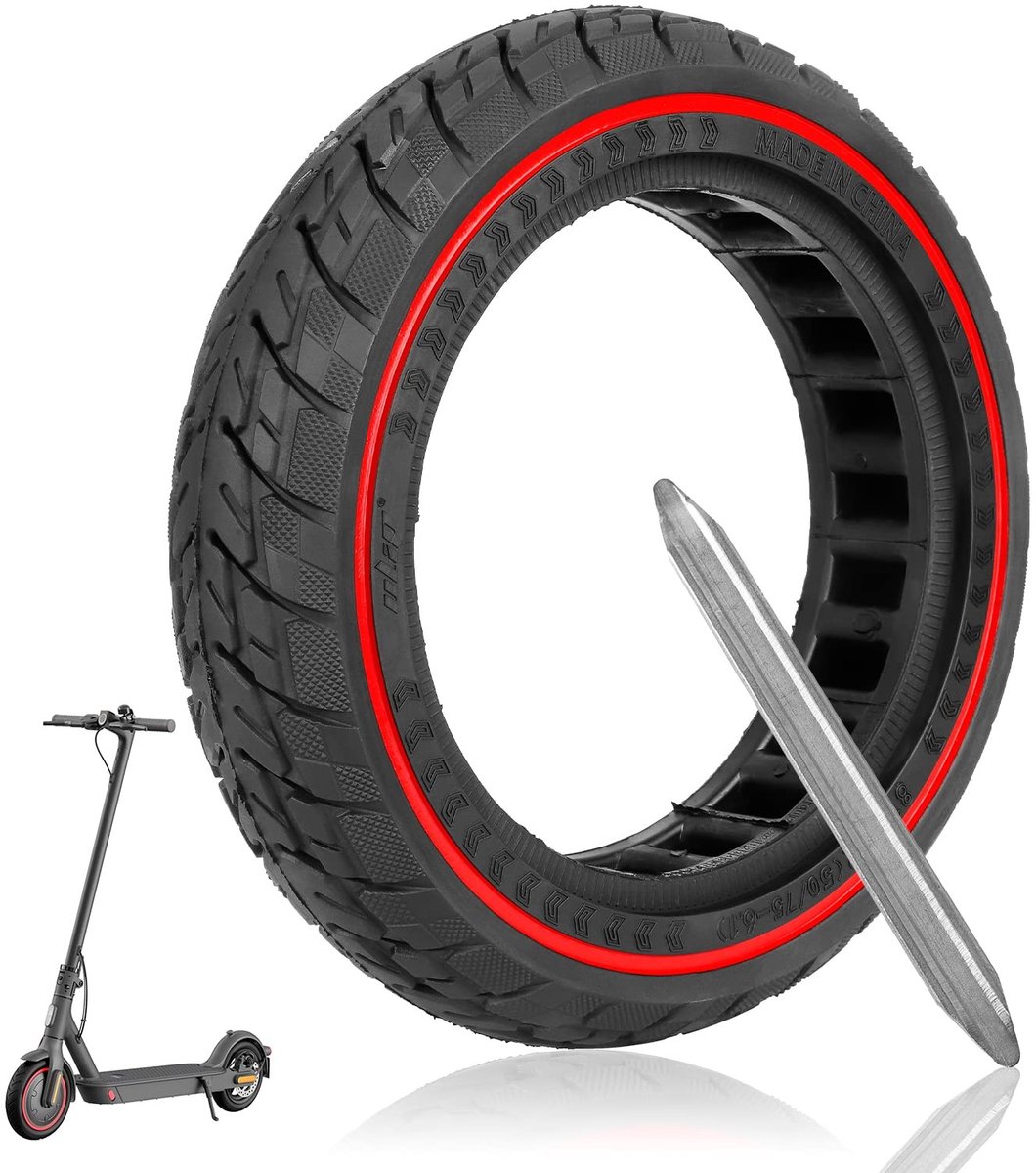 MTTProducts - Ulip Solid Scooter Tires - 8.5 Inch - Verhoogd rijcomfort - Geschikt voor Xiaomi M365 Pro - Duurzame rubberen banden - Geen platte banden