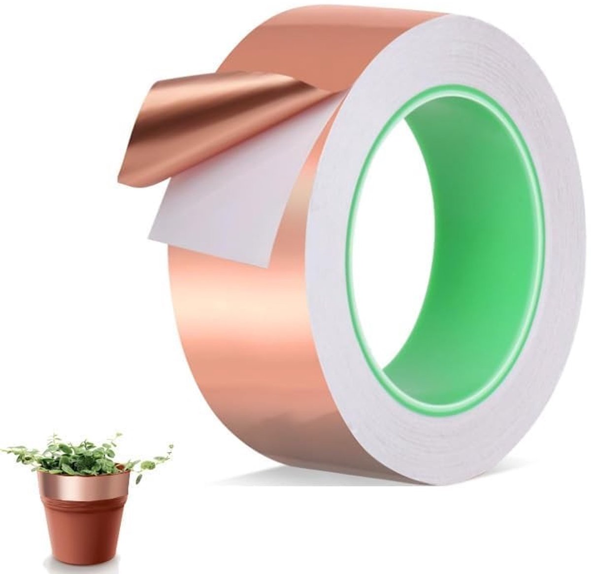 NTHProducts - Copper Tape Against Snails - Slakkenbestrijding - Natuurlijke bescherming - 20 mm x 20 m - Effectieve barrière - Tuin en bloembakken