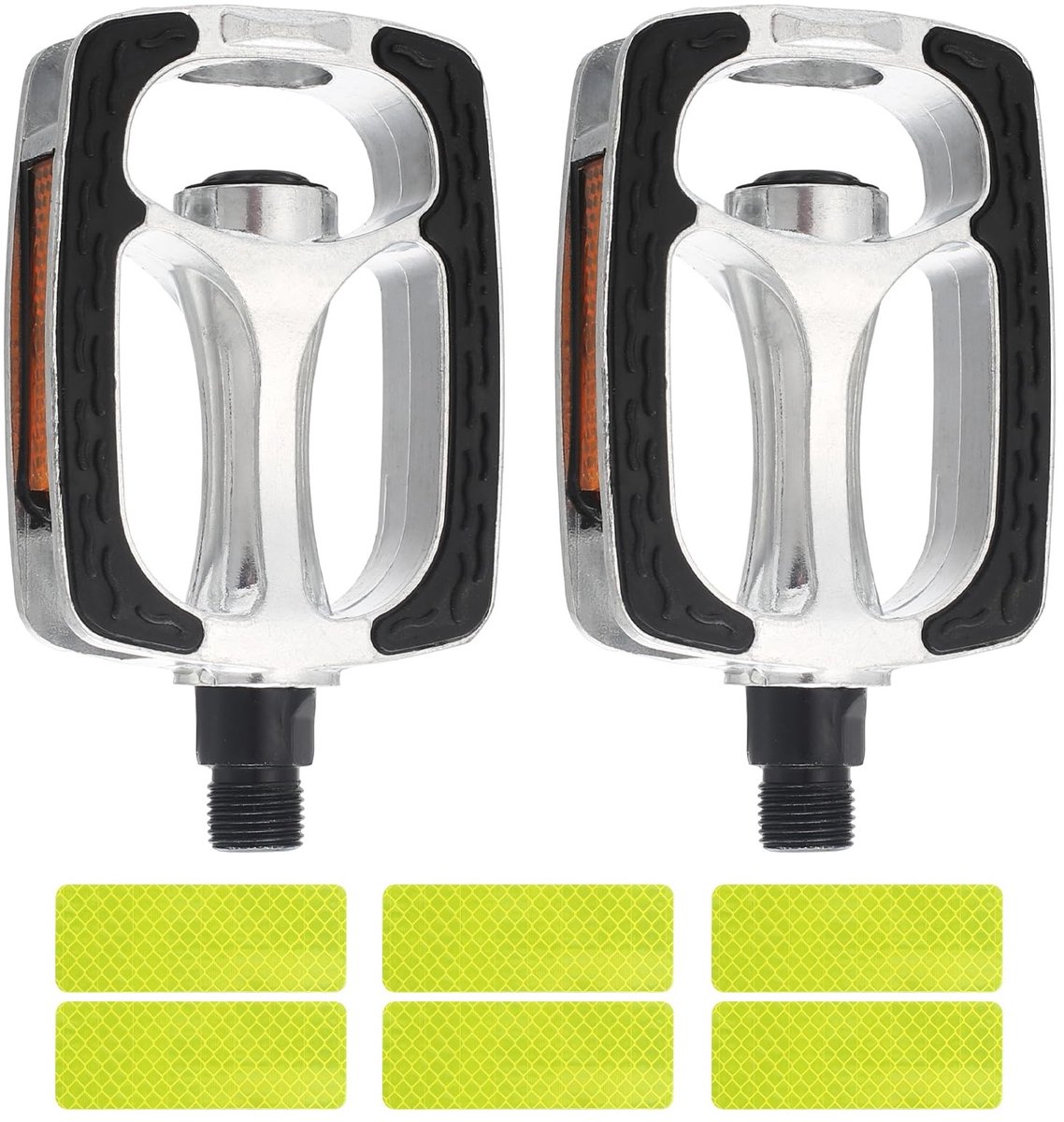 NTHProducts - Multifunctionele Fietspedalen - Aluminium Fietspedalen - Reflecterende Strips - 9/16 Inch - Trekkingfiets Pedalen - Geschikt voor Volwass...