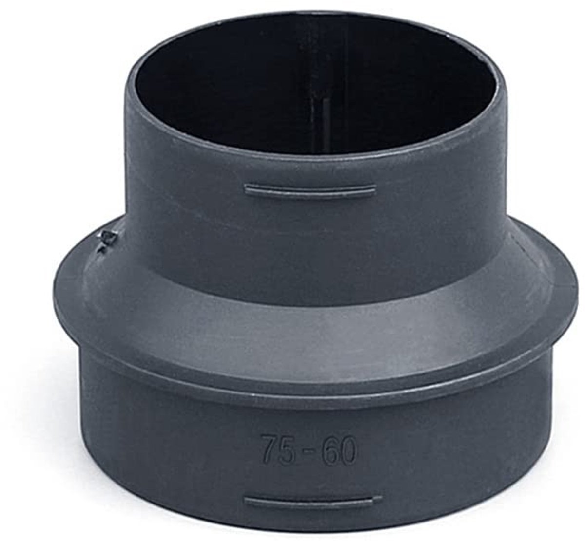 Allecto - Verwarmingspijp-Adapter - Reducer Connector - Luchtverwarming - 60mm tot 75mm - Ideaal voor Ventilatie en Verwarming - Geschikt voor Dive...