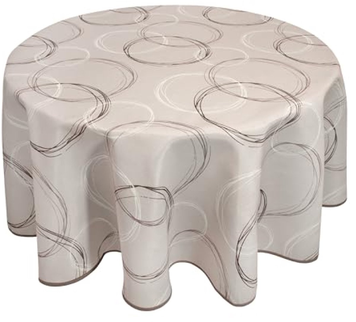 Tafelkleed rond 140 cm met Teflon coating - waterafstotend en vuilafstotend door lotuseffect - geschikt voor binnen en buiten