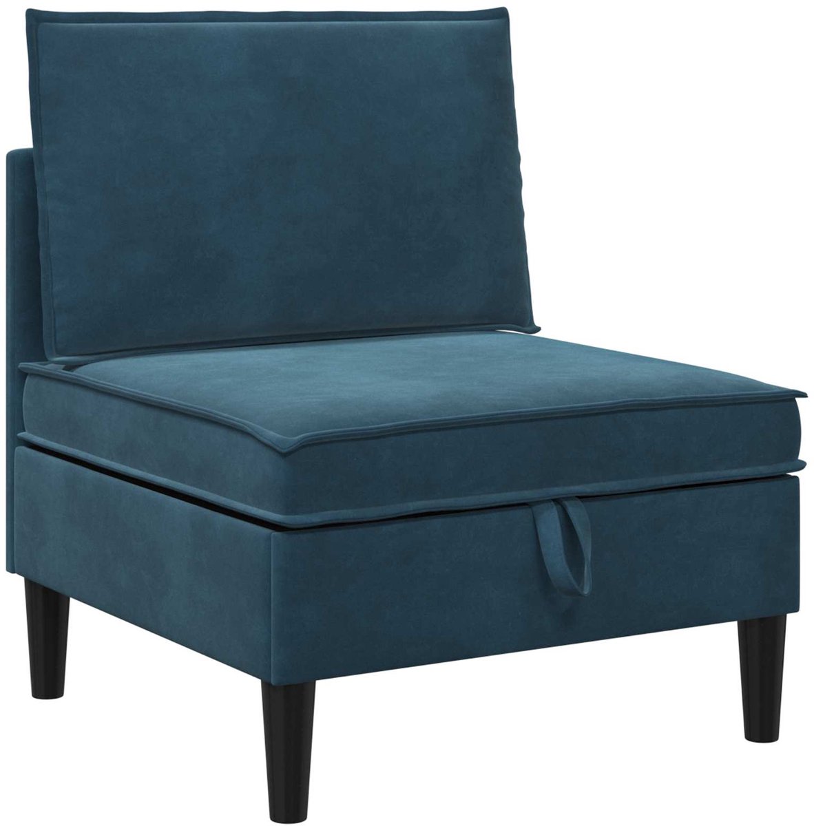 vidaXL - Sofa - met - opslag - Blauw - Fluweel