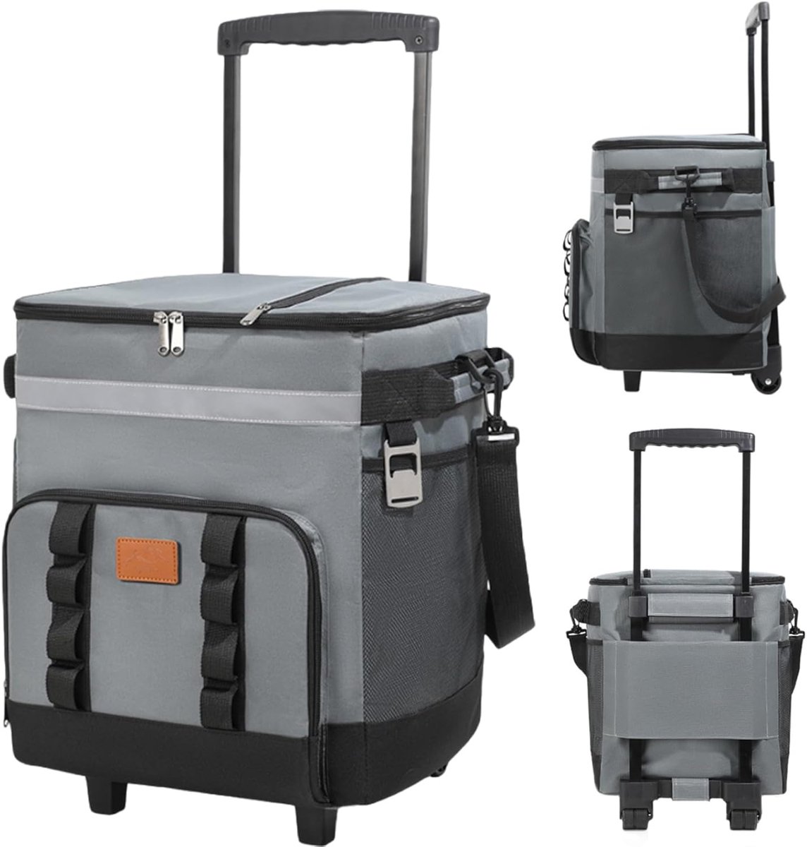 Grote Opvouwbare Koelbox op Wielen met Handvat - 35L Waterdicht voor Picknick & Strand