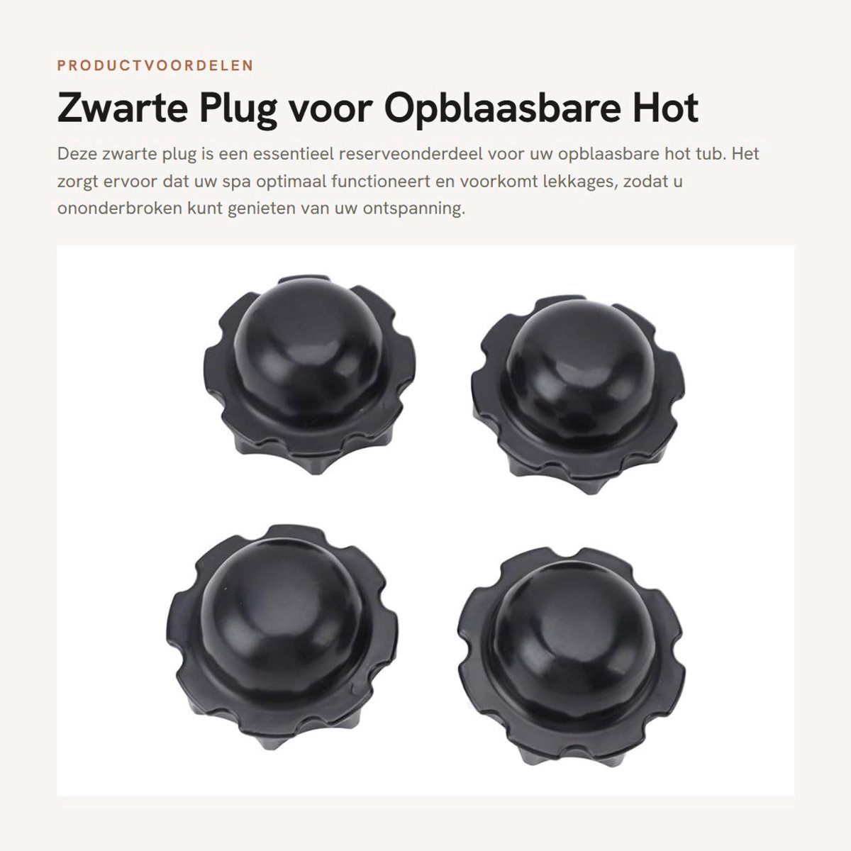 Dailygoods- Filterplug Premium Vervanging - Zwarte Hot Tub - Opblaasbare Spa - Reserveonderdeel - Rubber - Gebruiksgemak - Bubbelbadplug