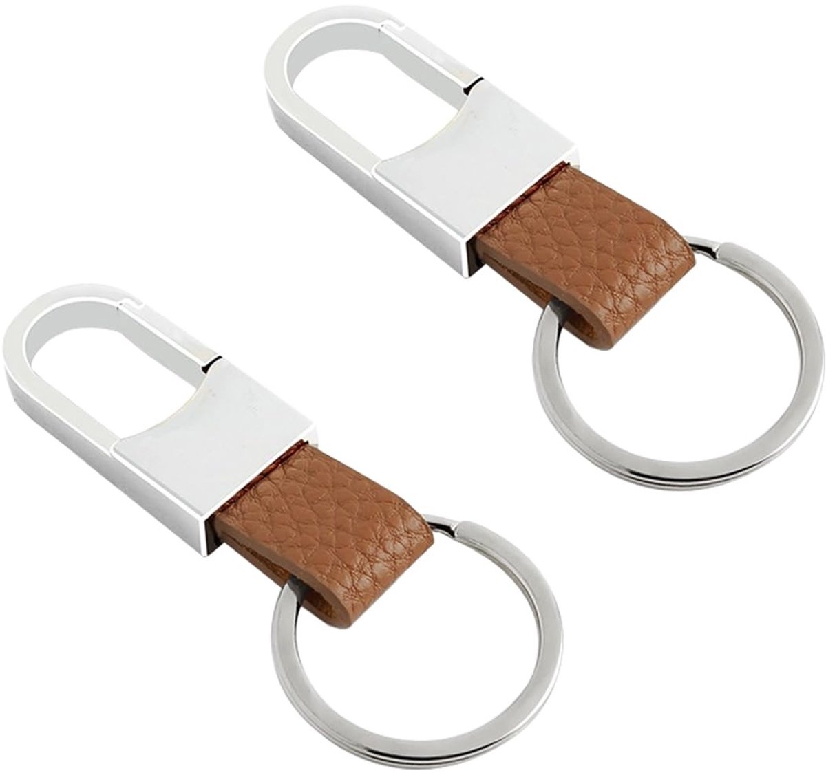 Dailygoods- Autosleutelhanger 2 Stuks - Leren Sleutelhanger - Sleutelhanger Ringen - Sleutelhouder met O-ring - Antiverlies - Universeel Gebruik