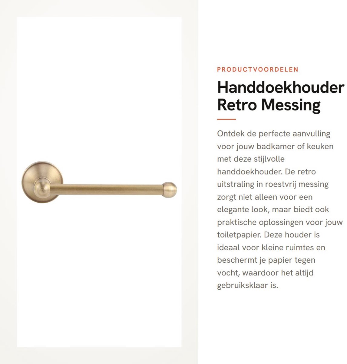 Dailygoods- Handdoekhouder Retro - Roestvrij Staal - Antislip - Wandmontage - Corrosiebestendig - Geschikt voor Kleine Ruimtes - Papierhouder