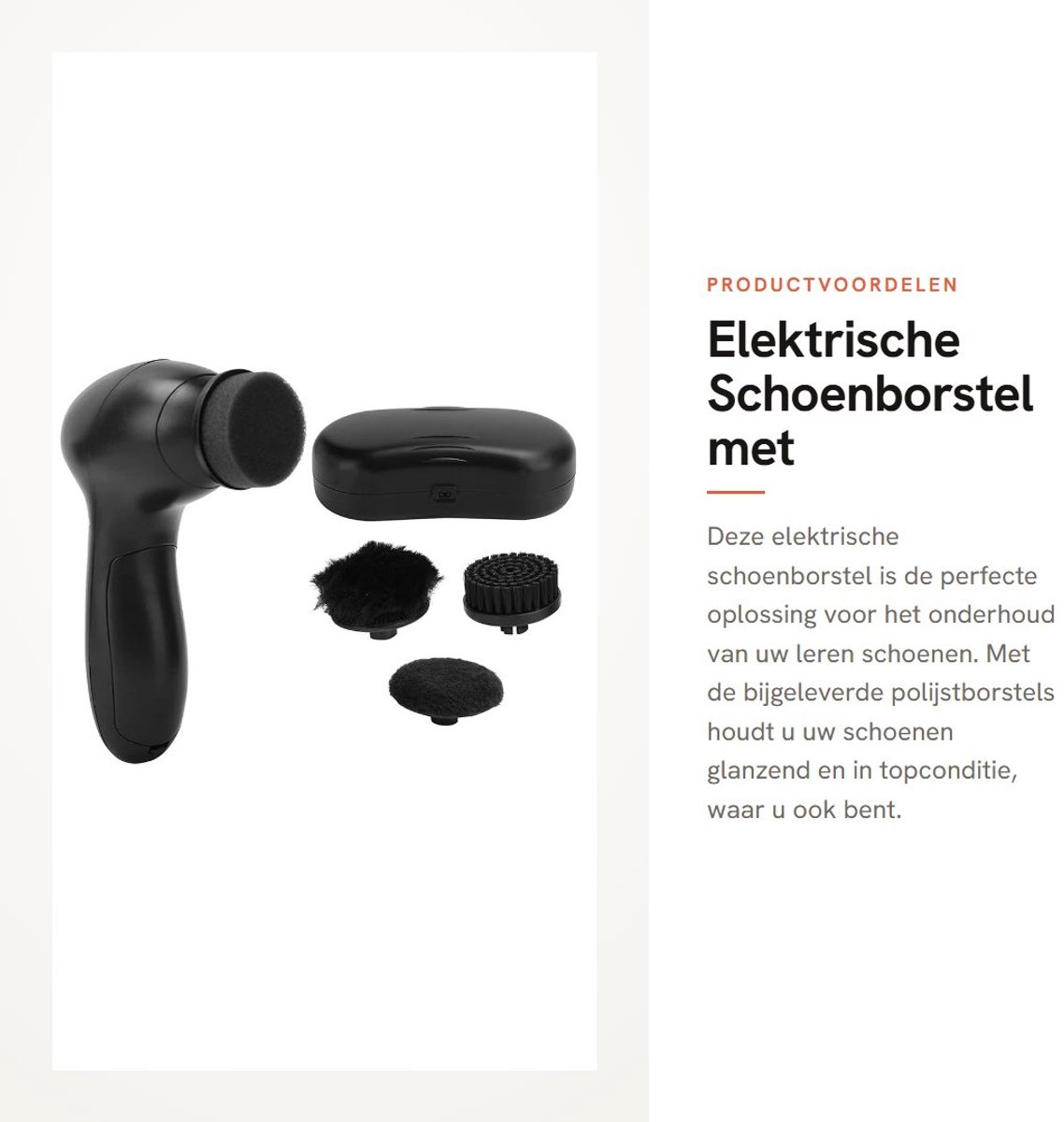 Dailygoods - Elektrische Schoenborstel met Polijstborstels