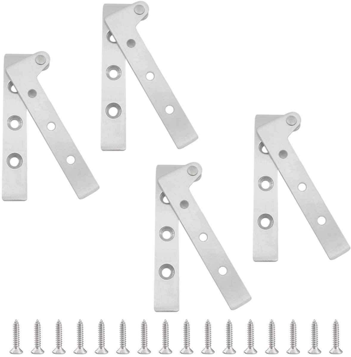 Dailygoods- Pivot Scharnieren 360 Graden Draaibaar - Roestvrij Staal - Verborgen Deur Scharnieren - Voor Kasten/Ramen - Slijtvast - Afmetingen 100 x 32 - Deurscharnieren