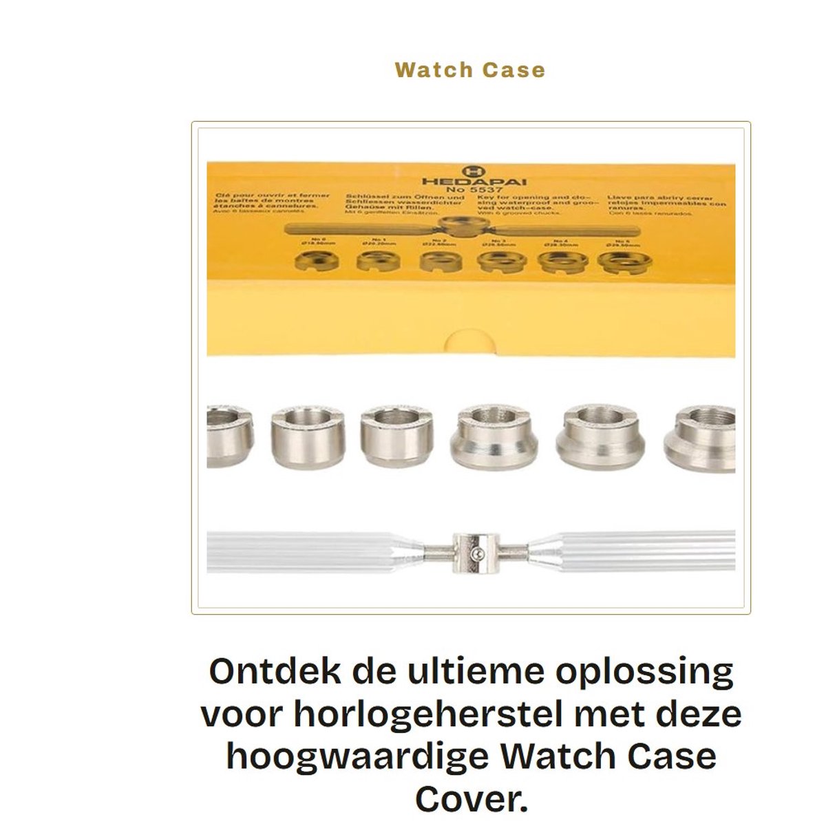 Dailygoods - Watch Case Cover - Horloge Reparatie Tool - Duurzaam Stalen Materiaal - 23 x 9,5 x 3 cm - Voor Horlogemakers - Inclusief Gereedschap Set...