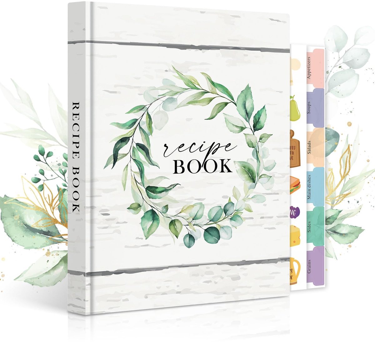 Dailygoods- Receptenboek A5 - Leeg Kooknotitieboek - Waterdicht - 70 Recepten - Inclusief Stickers - Persoonlijke Receptenorganisator - Kookboek