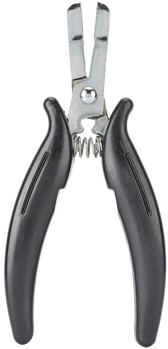 Dailygoods- Haarverlengingstang Professioneel - Tang voor Microringen - Kralen - Haarverlengingsgereedschap - Zwart - Duurzaam materiaal - Haarverlengingsset