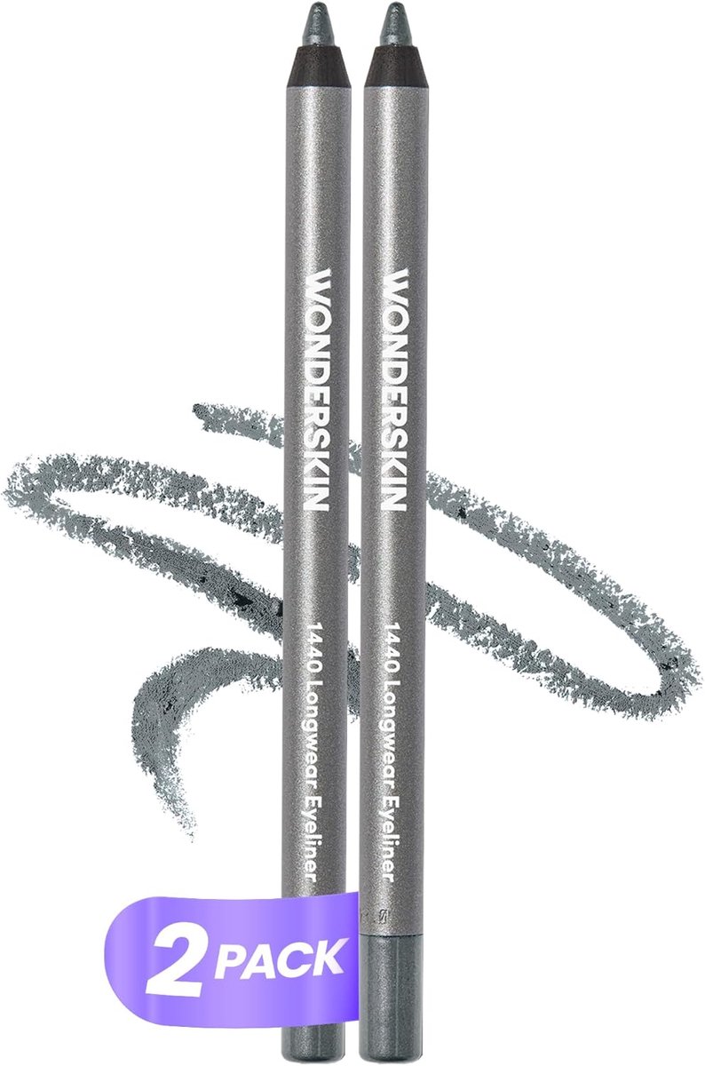 Glitter Eyeliner Stift - Blauwe Eyeliner - Make-up Aanbrengen - Waterdicht En Vlekvrij - 2 Stuks - Oesterblauw