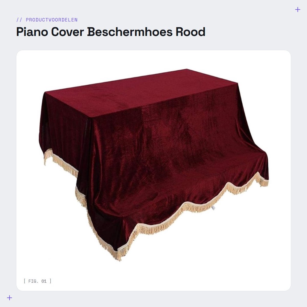 Dailygoods- Pianohoes Gemaakt van Gouden Fluweel - Pianohoes 88 Toetsen - Beschermhoes - Stofkap - Antistof - Waterdicht - 200x150 cm - Pianokap