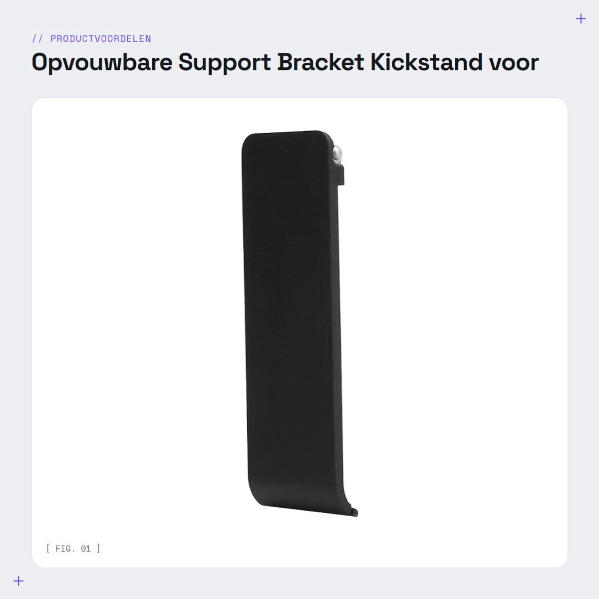 Dailygoods- Opvouwbare Support Duurzaam - Host Back Beugel - ABS Materiaal - Zwart - Geschikt voor Host - Compacte Afmetingen