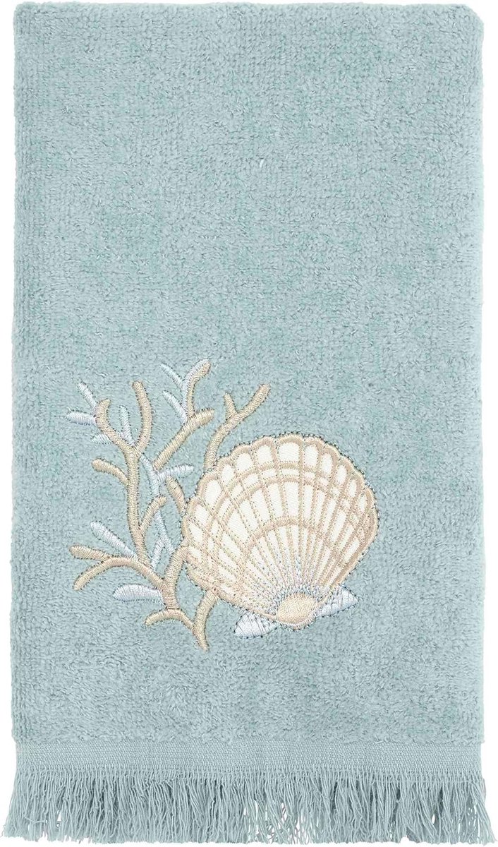 Handdoek - Gastendoekje - Badkamer Decoratie - Zachte Katoen - 46x28 cm - Blauwgroen