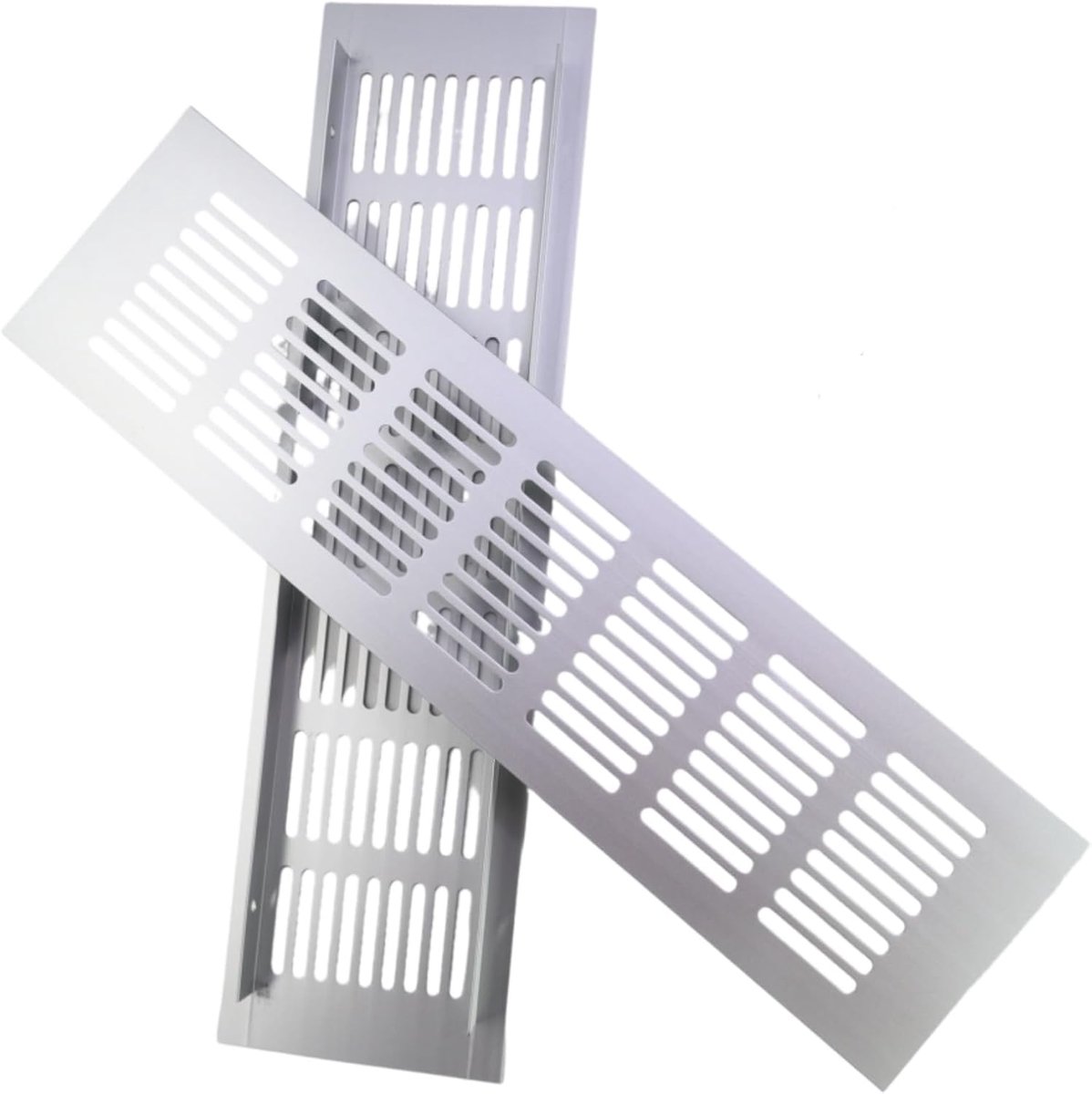 Ventilatieroosters - Luchtgaten - Luchtcirculatie Verbeteren - Corrosiebestendig Aluminium - 30 x 8 cm - Zilver