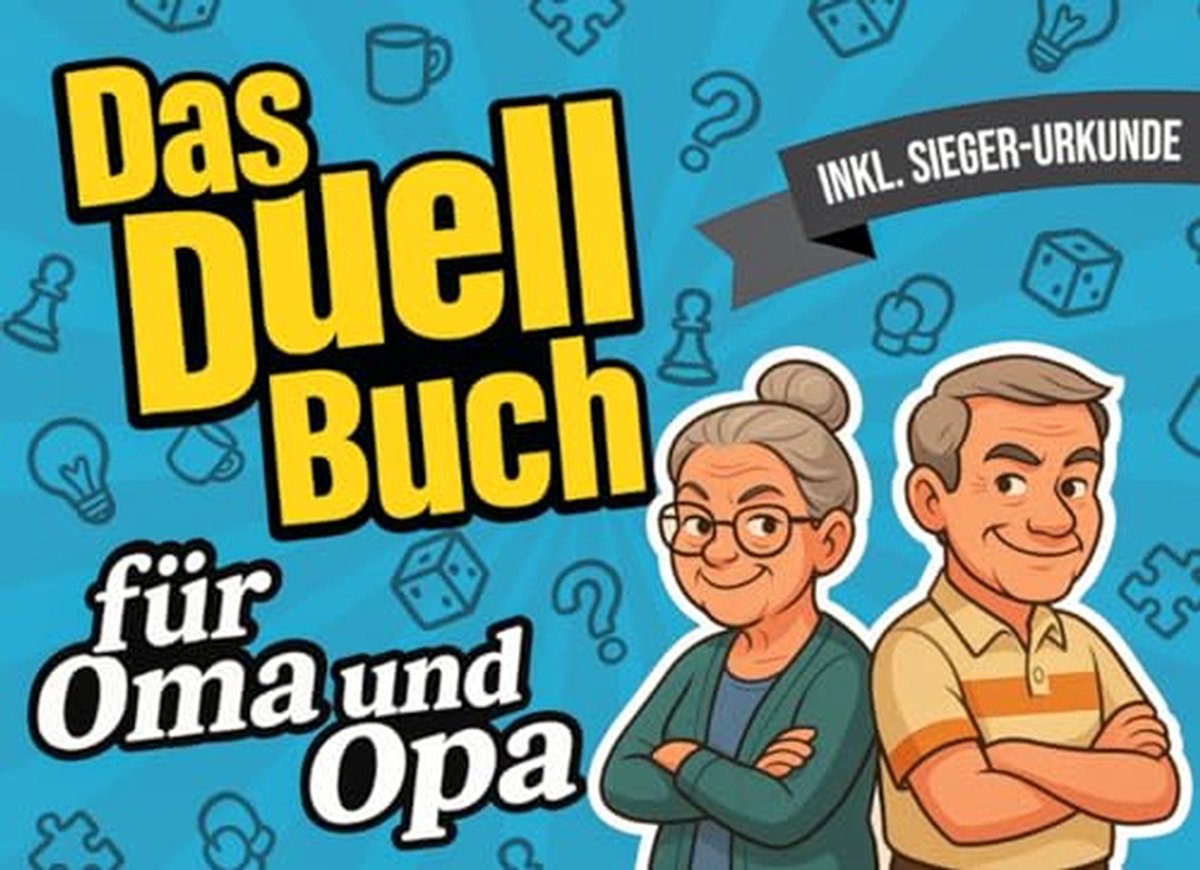 Oma en Opa Duel - Spel Boek - Samen Lachen - 17 Spelrondes - 107 Pagina's - Meerdere Kleuren
