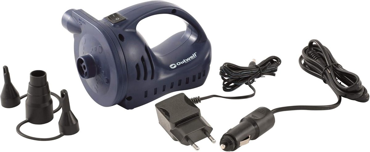 Elektrische Luchtpomp - Oplaadbare Pomp - Kampeeruitrusting Opblazen - Opblaas en Blaasfunctie - 13 kg - Blauw