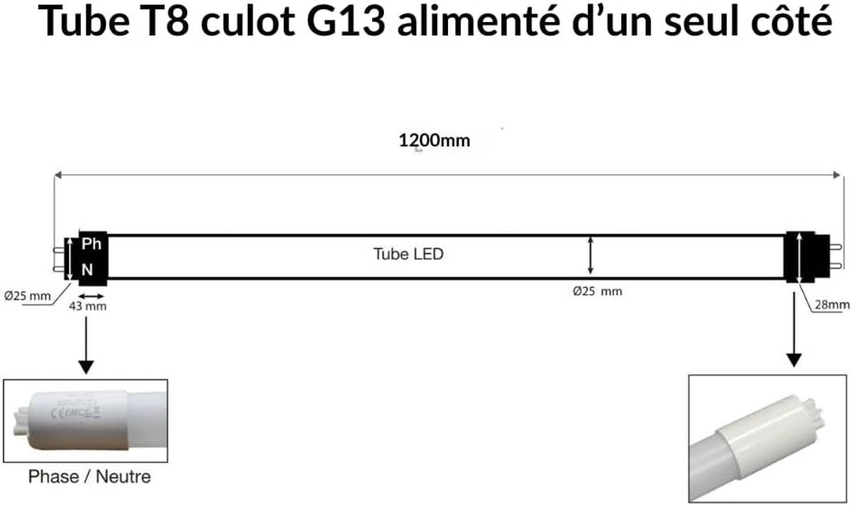 LED Neonbuis - T8 Lamp - Industriële Verlichting - Energiebesparend - 120 cm - Koudwit
