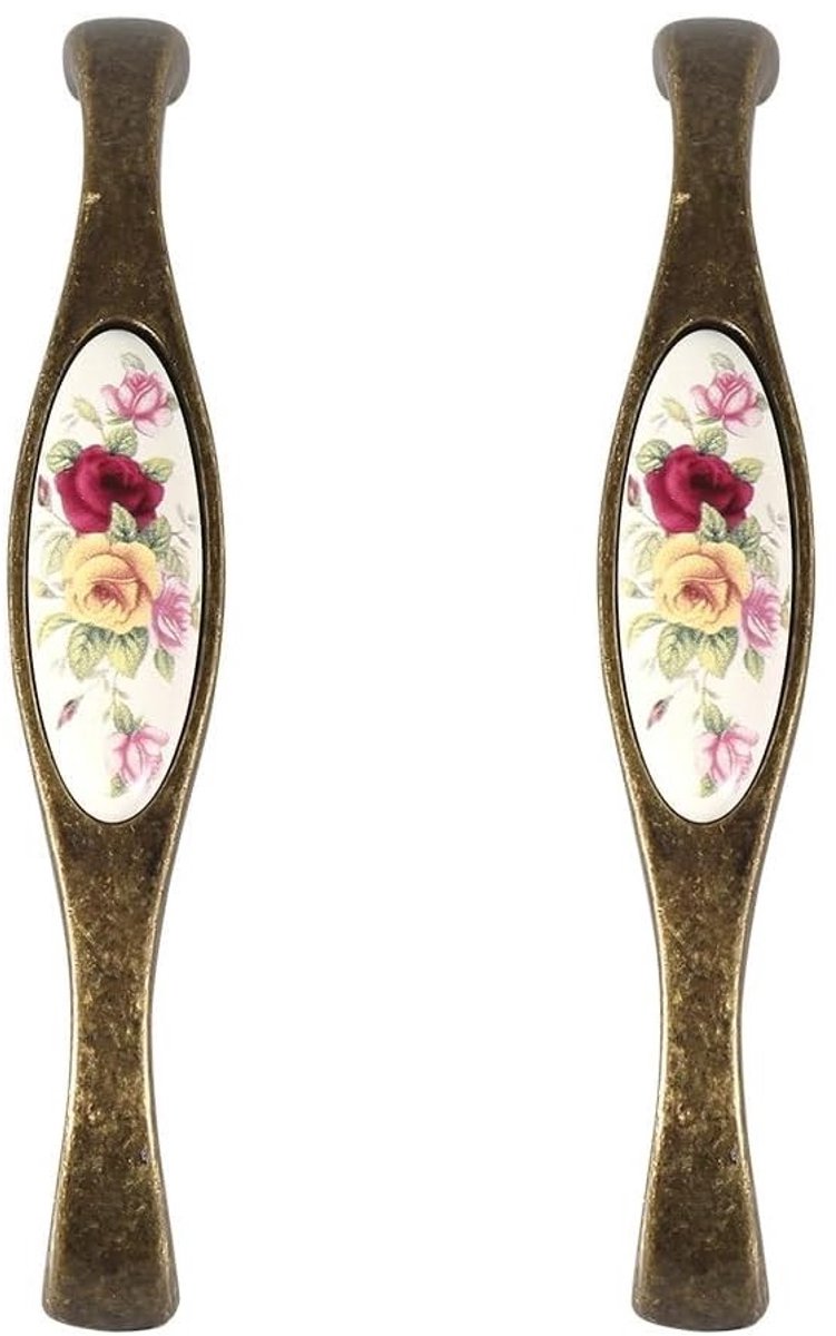 Dailygoods- Kastknop Antiek - Vintage Deurknop - Keramiek/Alloy - 8 Verschillende Maten -
