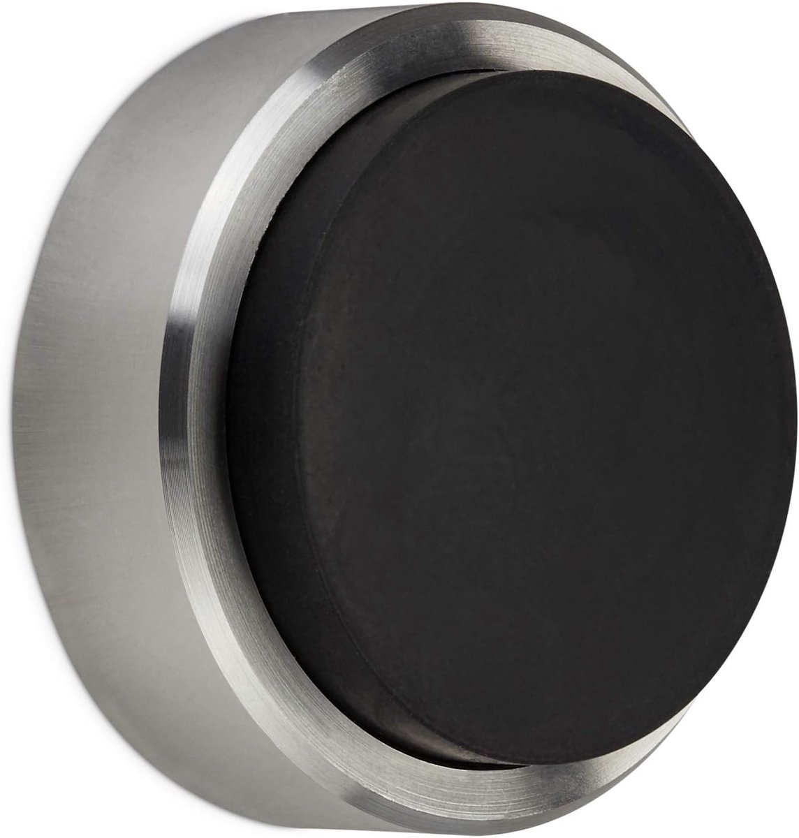 Deurstopper - Vloerstop Wandstop - Bescherming Deur Wand - Massief Roestvrij Staal - Hoogte 155 mm - Zwart