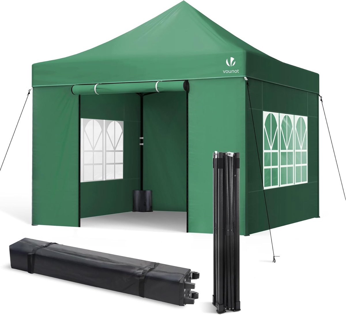 Pop Up Gazebo - Feesttent Tuinpaviljoen - Feestelijke Bijeenkomsten - Volledig Waterdicht - 3x3 Meter - Groen