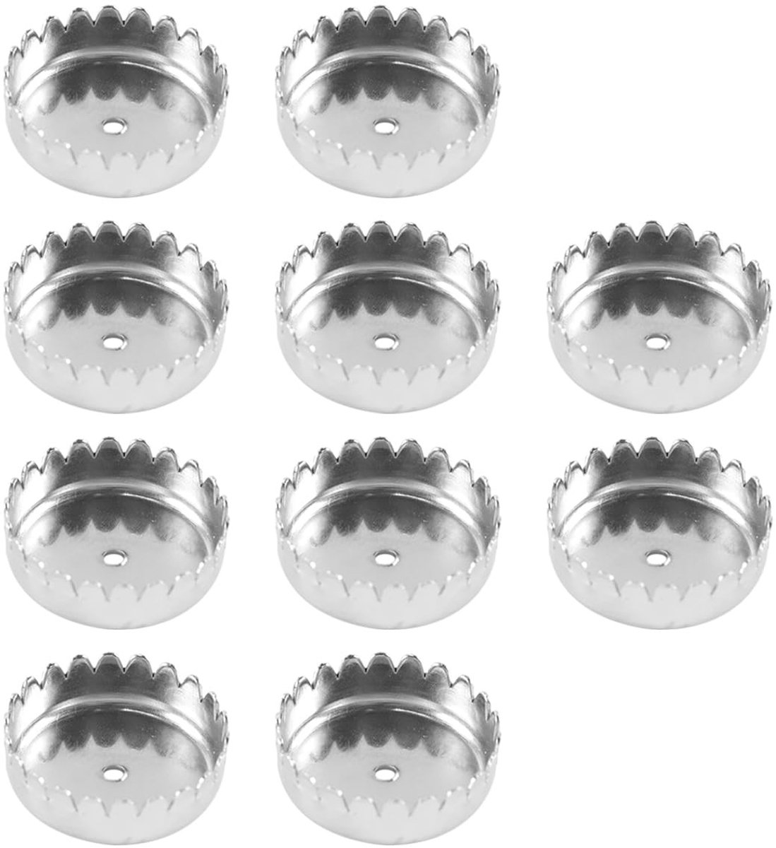Dailygoods- Zeepdopjes 10 Stuks - Magnetisch - Roestvrij Staal - Corrosiebestendig - Afvoergaten - Geschikt voor Zeephouders - Zeepbakje