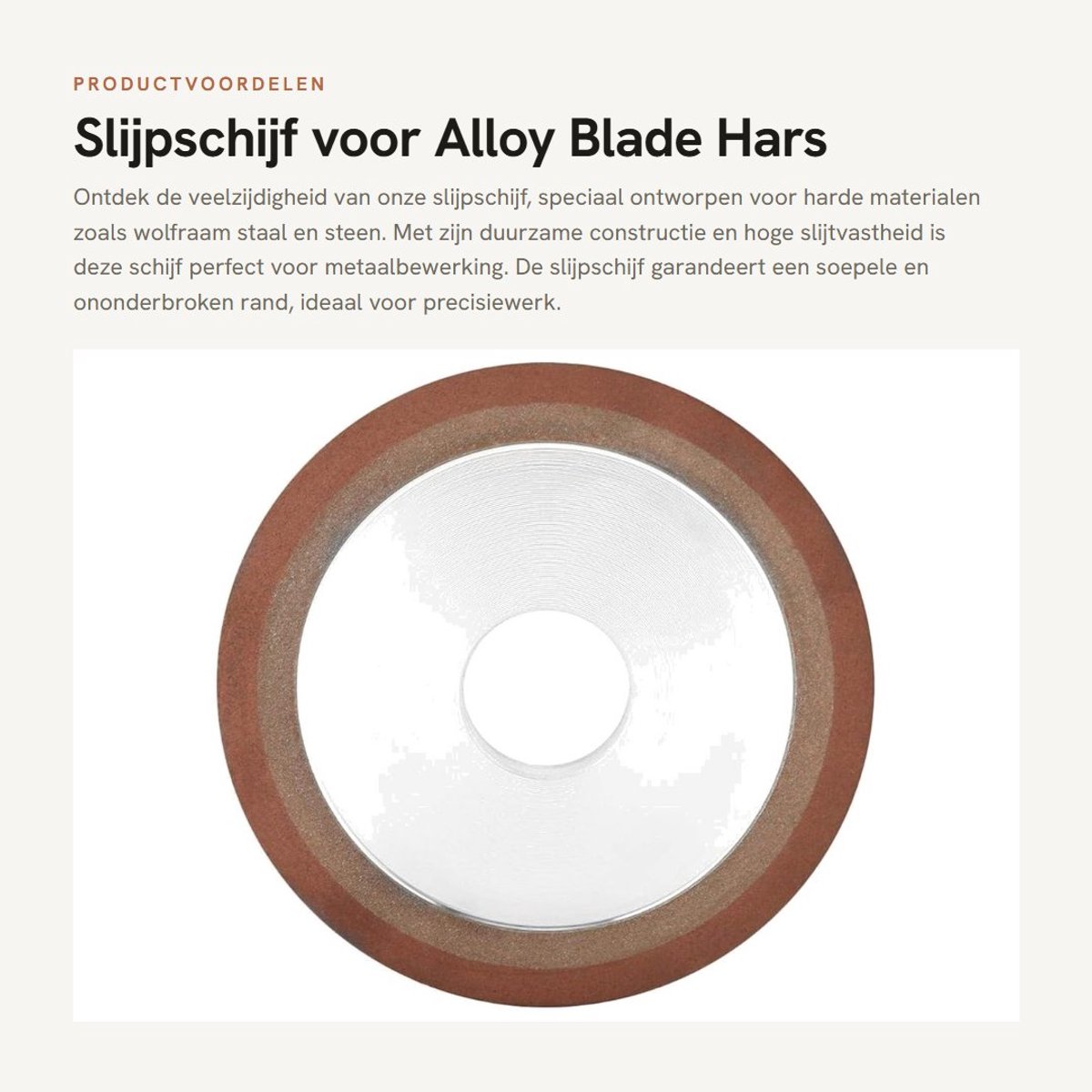 Dailygoods- Slijpschijf 125 mm - Diamantschijf - Hars - Slijpen van wolfraamstaal - Slijpschijf voor metaal - Hoge slijpprestaties