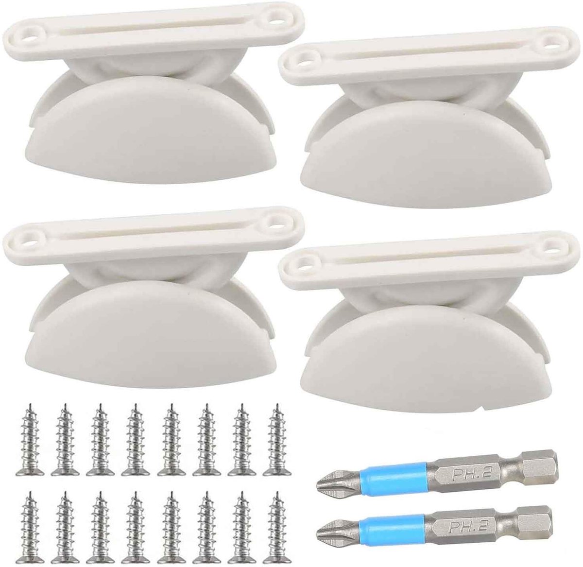 Dailygoods- Deurstoppers 4 Stuks - Caravan Deurstopper - Deurvastzetter - Antislip - Schokbestendig - Duurzaam ABS