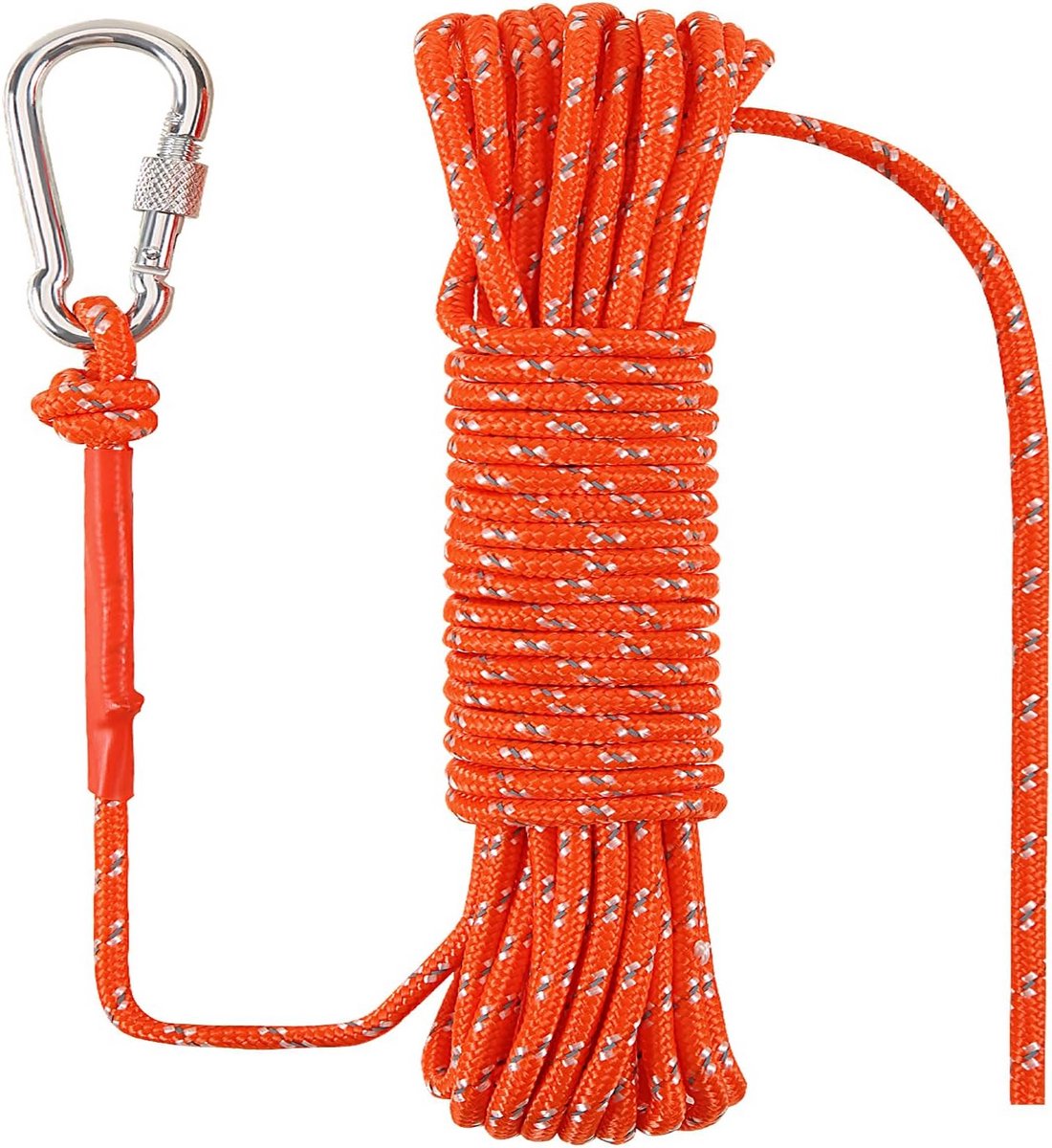 Reddingstouw Polypropyleen - Drijvend Touw - Watersport en Boot - Reflecterende Oranje - 6 mm x 10 Meter - Oranje