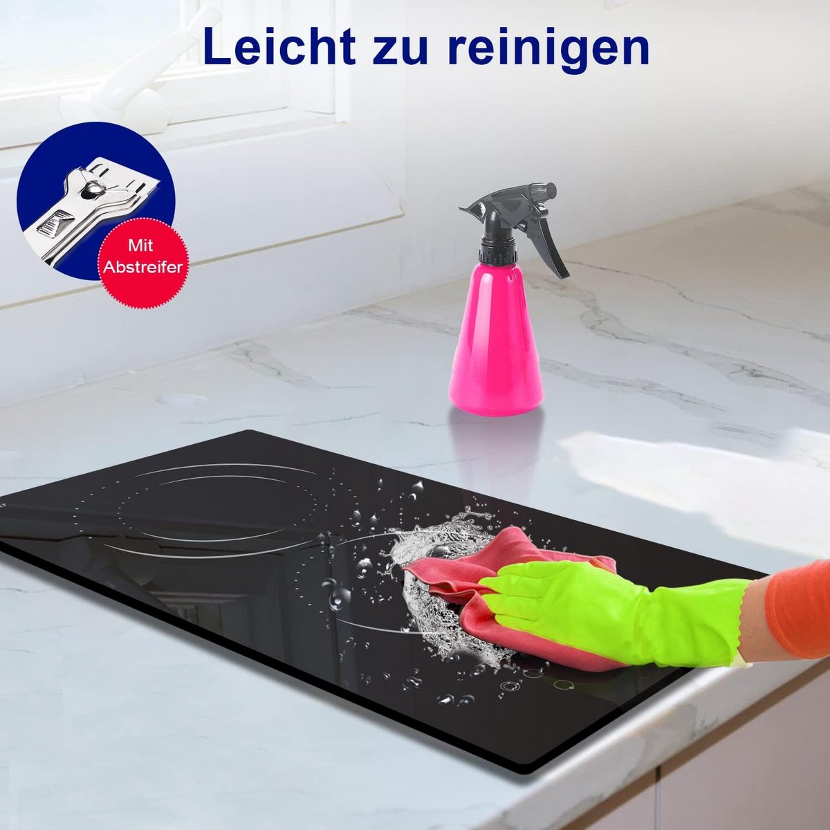 Keramische Kookplaat - Inbouw Kookplaat - Koken in Keuken - Dubbele Zone - 30cm Breed - Zwart