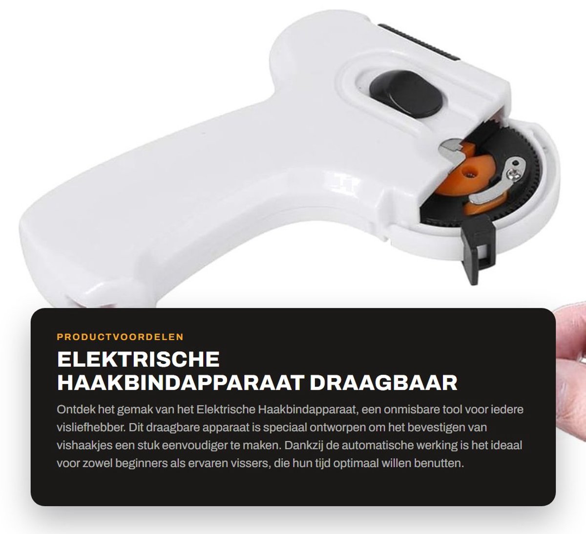 Dailygoods - Elektrische Haakbindapparaat - Draagbaar Vislijn Vishaak - Automatische Machine - Visaccessoires - Betrouwbaar en Duurzaam - Geschikt voo...