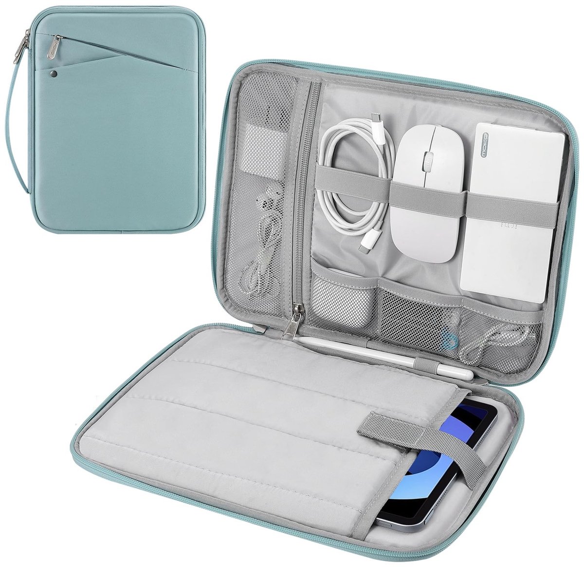 Dailygoods- Tablethoes Draagtas - Gewatteerde Bescherming - Voor 9-11 Inch Tablets - Klittenbandsluiting - Waterdicht - Robuust voor Reisgebruik - Tablet Sleeve