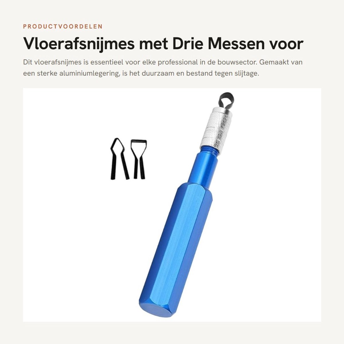 Dailygoods- Vloerafsnijmes Aluminiumlegering - Vloerlasgereedschap - PVC-kunststofschaafmes - Drie Messen - Handig in Gebruik - Eenvoudig te Vervangen - Lasgereedschap