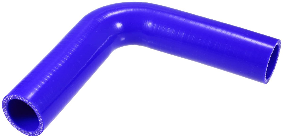 Dailygoods- Koppelstuk 90 Graden Bocht - Silicone Slang - Binnendiameter 32mm - Buitendiameter 42mm - Lengte 150mm - Verbeterde Doorstroming