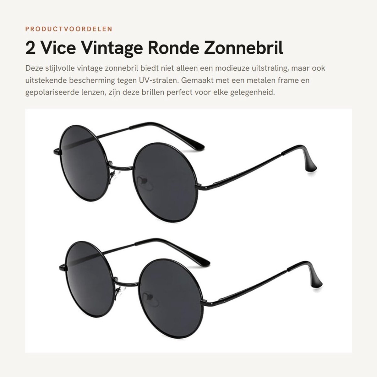 Dailygoods- Zonnebril Gepolariseerd - Metalen Frame - UV400 Bescherming - Voor Heren/Dames - Lichtgewicht - Duurzaam - Zonnebrillen