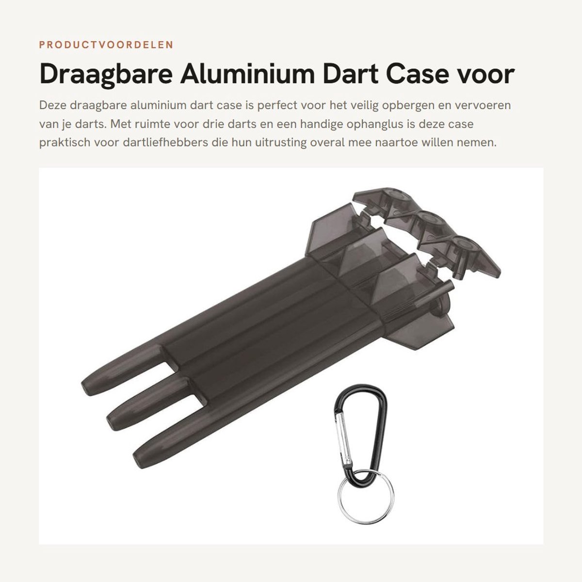 Dailygoods- Dart Case Draagbaar - Aluminium Draagtas - Lichtgewicht Opbergcase - Geschikt voor Steeltip/Softtip Darts - Compacte Bescherming - 17x8,5 cm - Dartbox