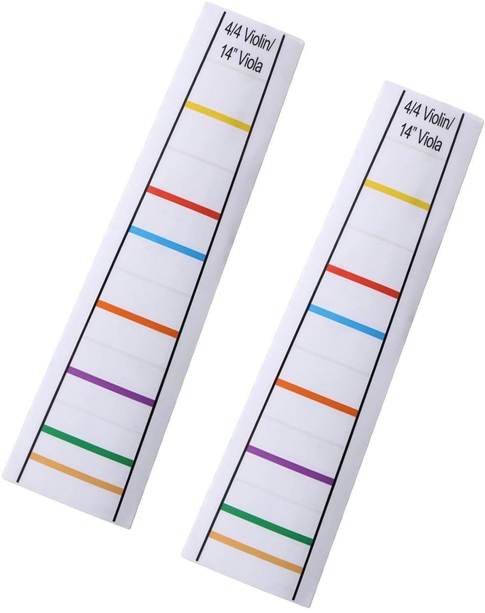 Dailygoods- Vingergids Set van 2 Stuks - Transparante Positie Stickers - Viool Accessoire - 4/4 Viool Compatibel - Kunststof Materialen - Duurzaam en Eenvoudig Aan Te Brengen - Vingerpositie